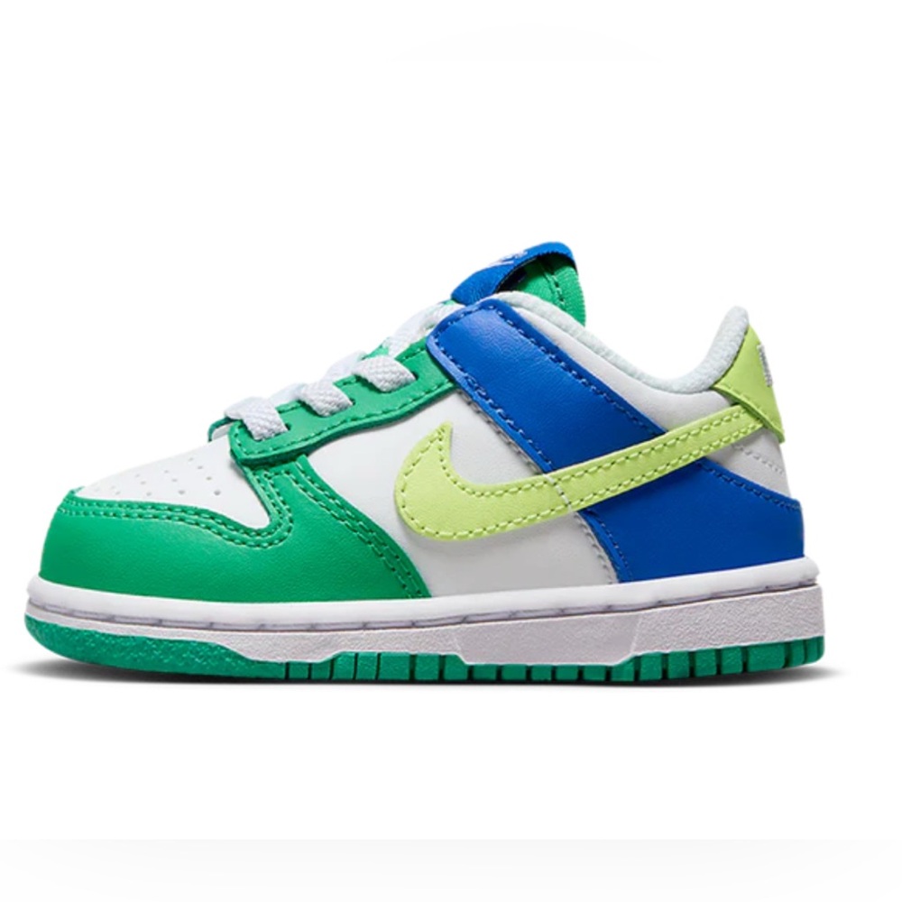 Nike Kids' Sneakers in Green, Blue, and Yellow